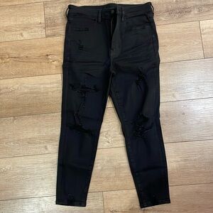 Black Distressed Jeans